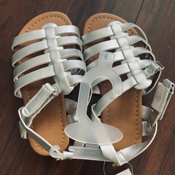 Girls Toddler Silver Sandals - Picture 2 of 2